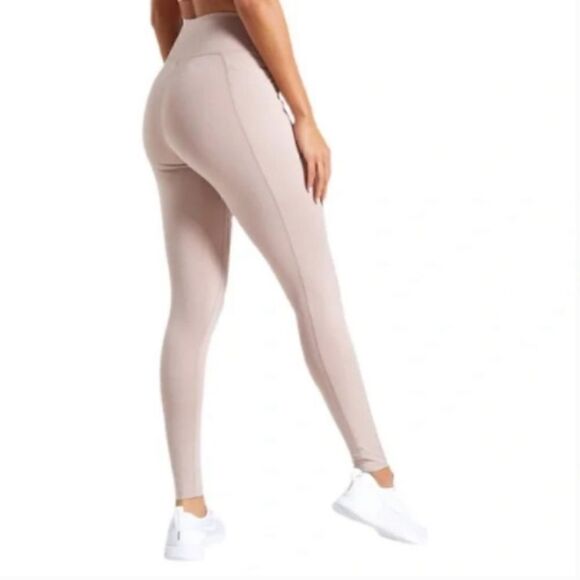 Gymshark dreamy legging in beige Pink Mauve Taupe Sz X-Small - Picture 3 of 6